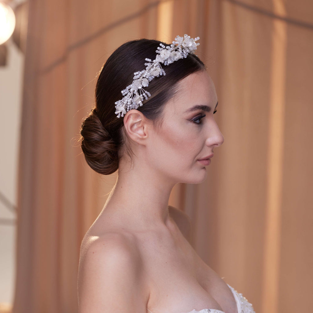 Elegant Bridal Hairband with Pearl – Bridal Port, view 9