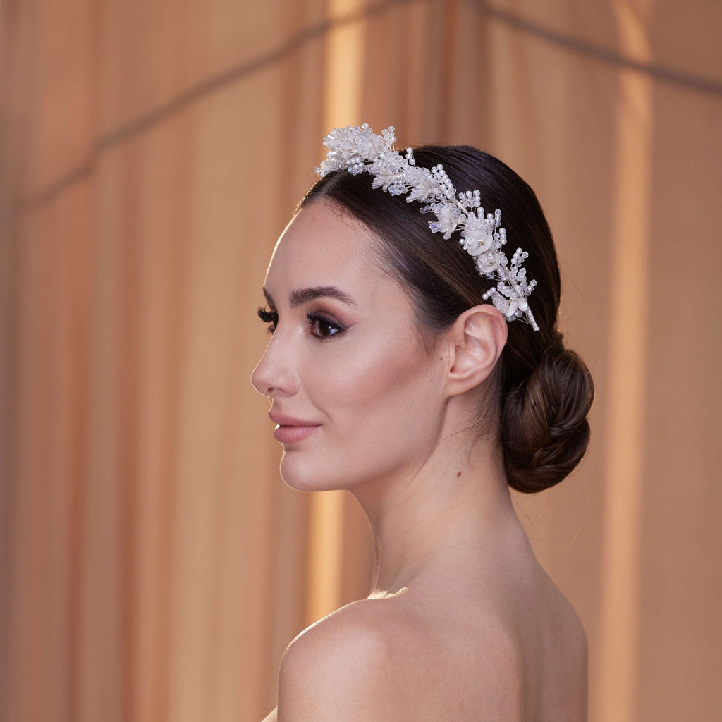 Elegant Bridal Hairband with Pearl – Bridal Port, view 10