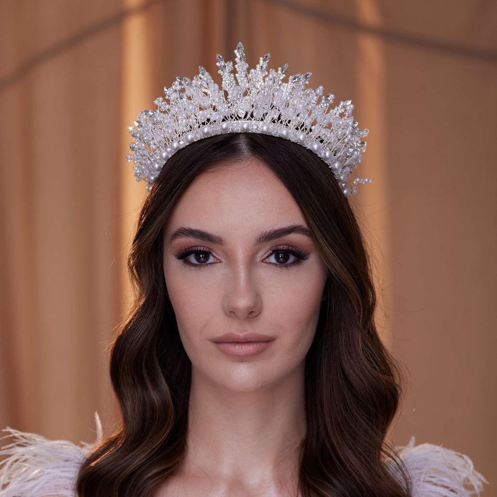 Elegant Pearl Bridal Tiara – Bridal Port