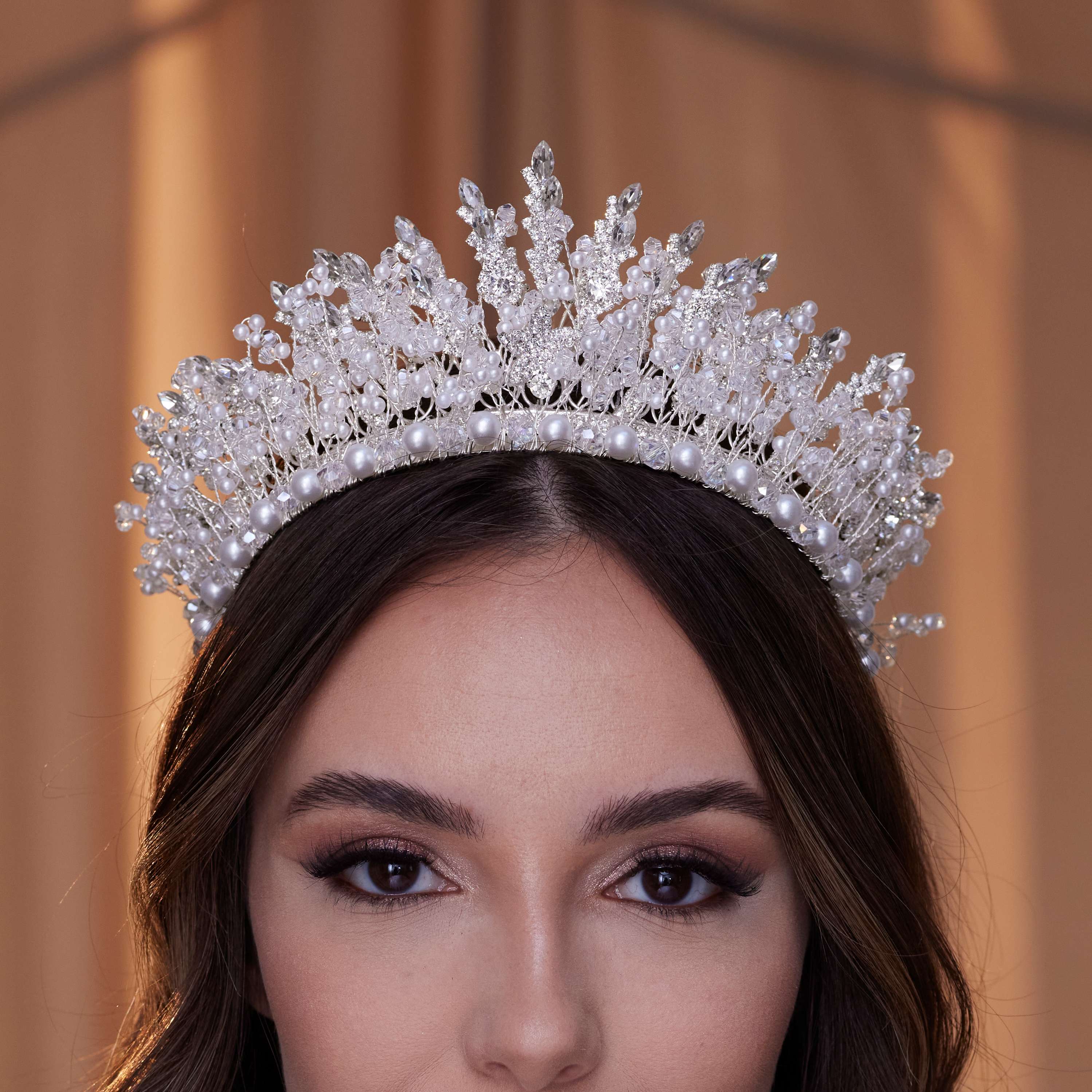 Elegant Pearl Bridal Tiara – Bridal Port, view 4