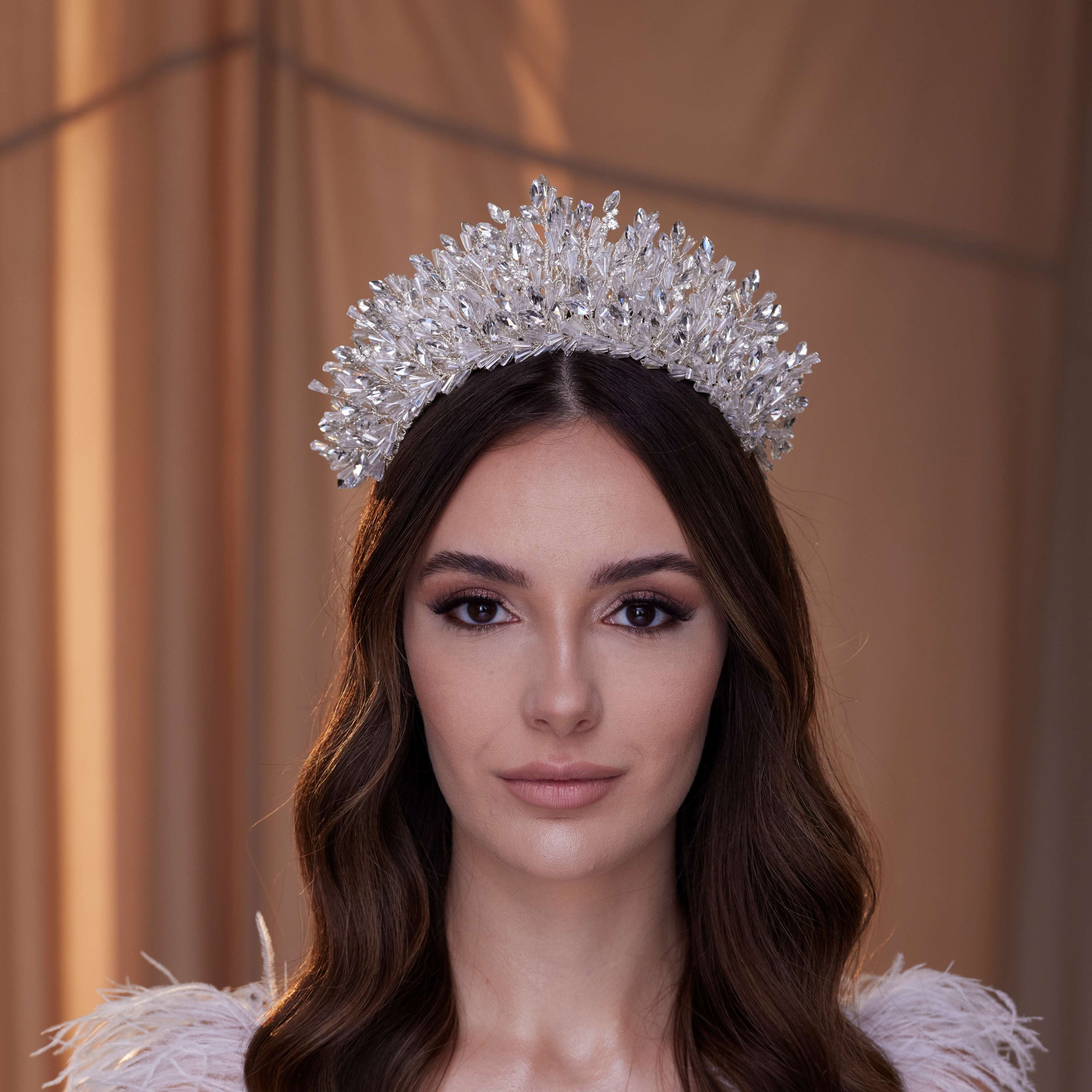 Crystal Rhinestone Tiara – Bridal Port, view 7