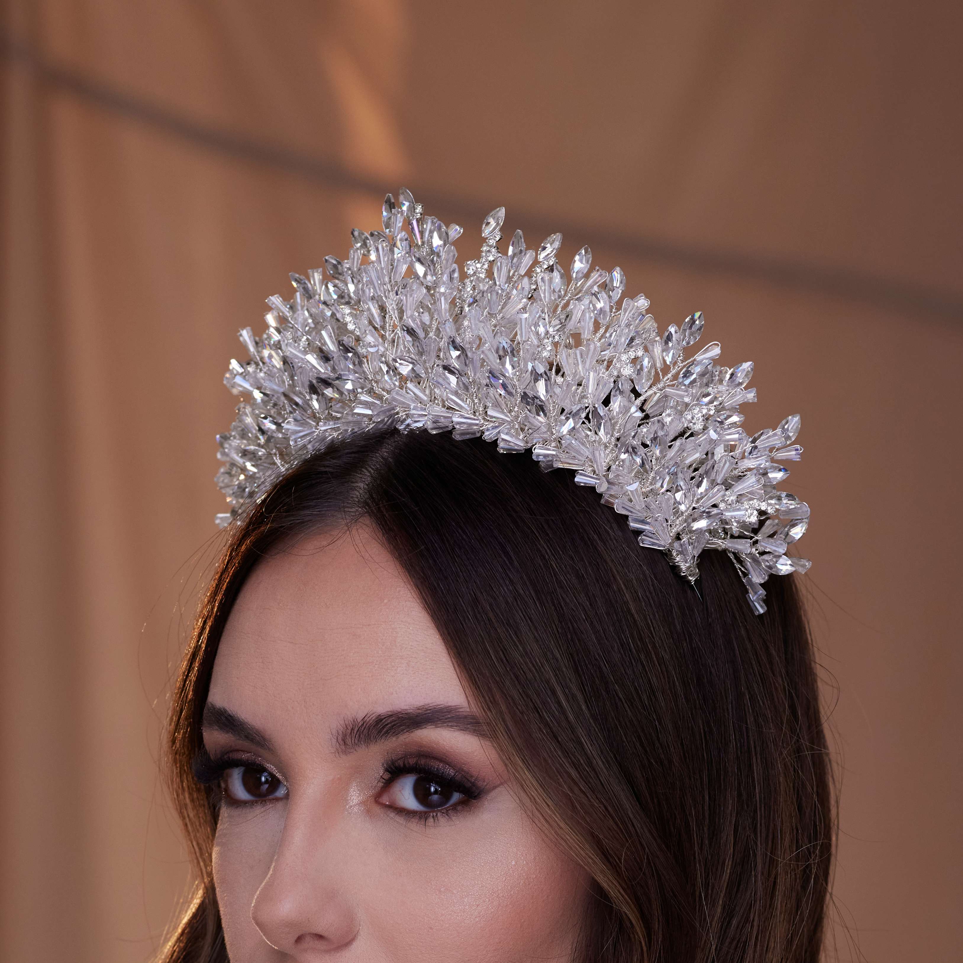 Crystal Rhinestone Tiara – Bridal Port, view 2