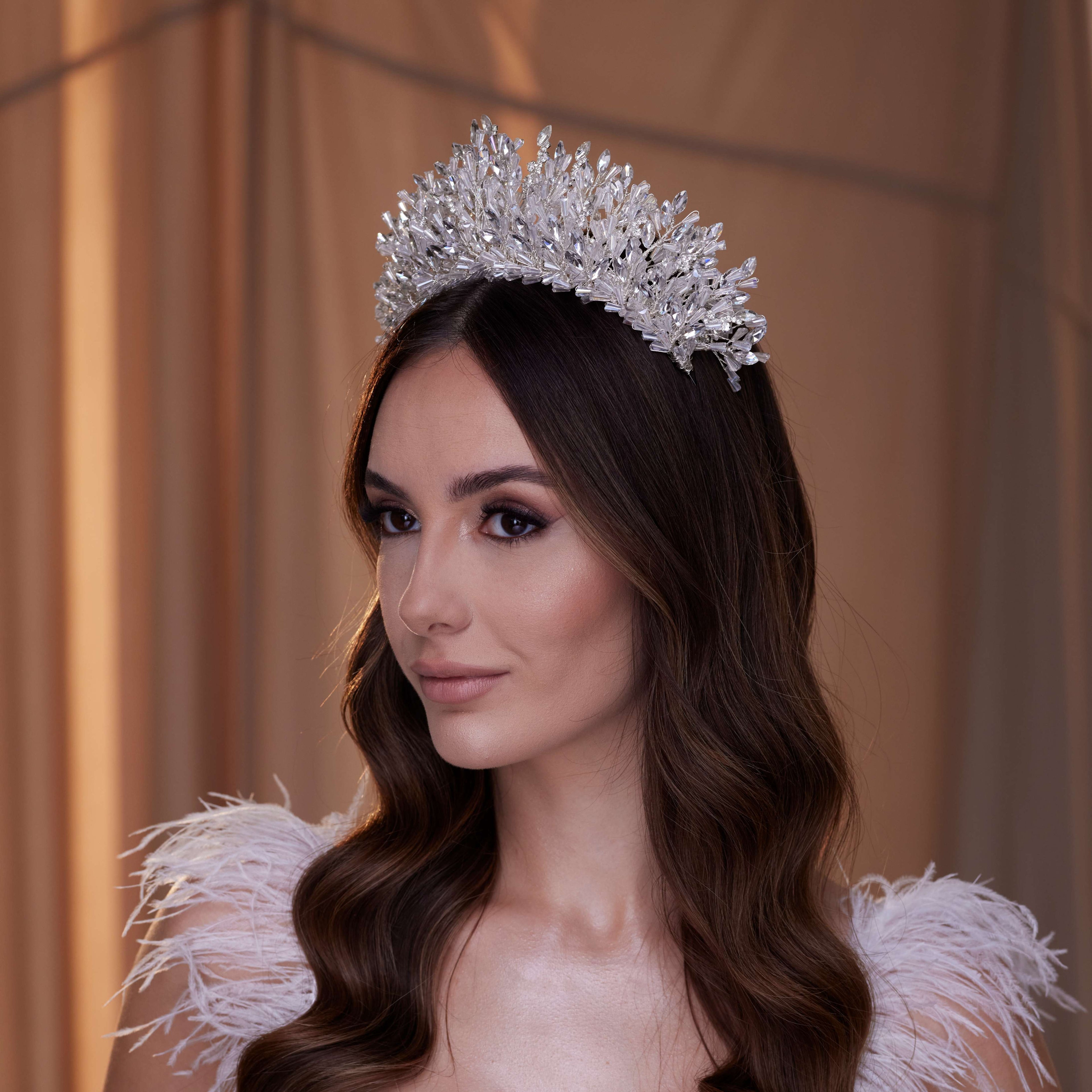 Crystal Rhinestone Tiara – Bridal Port, view 3