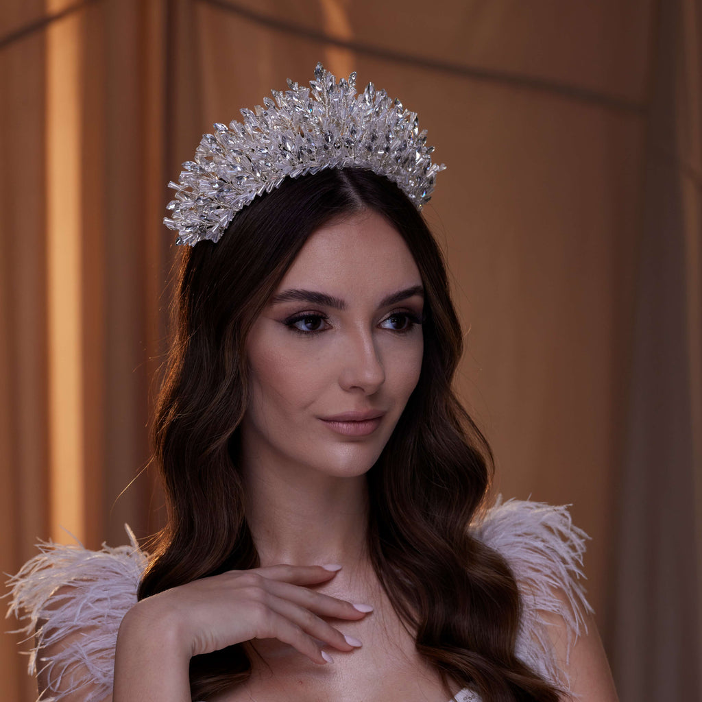 Crystal Rhinestone Tiara – Bridal Port, view 4