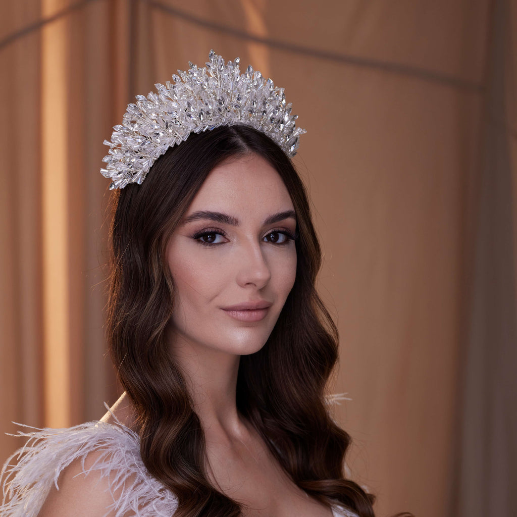 Crystal Rhinestone Tiara – Bridal Port, view 5