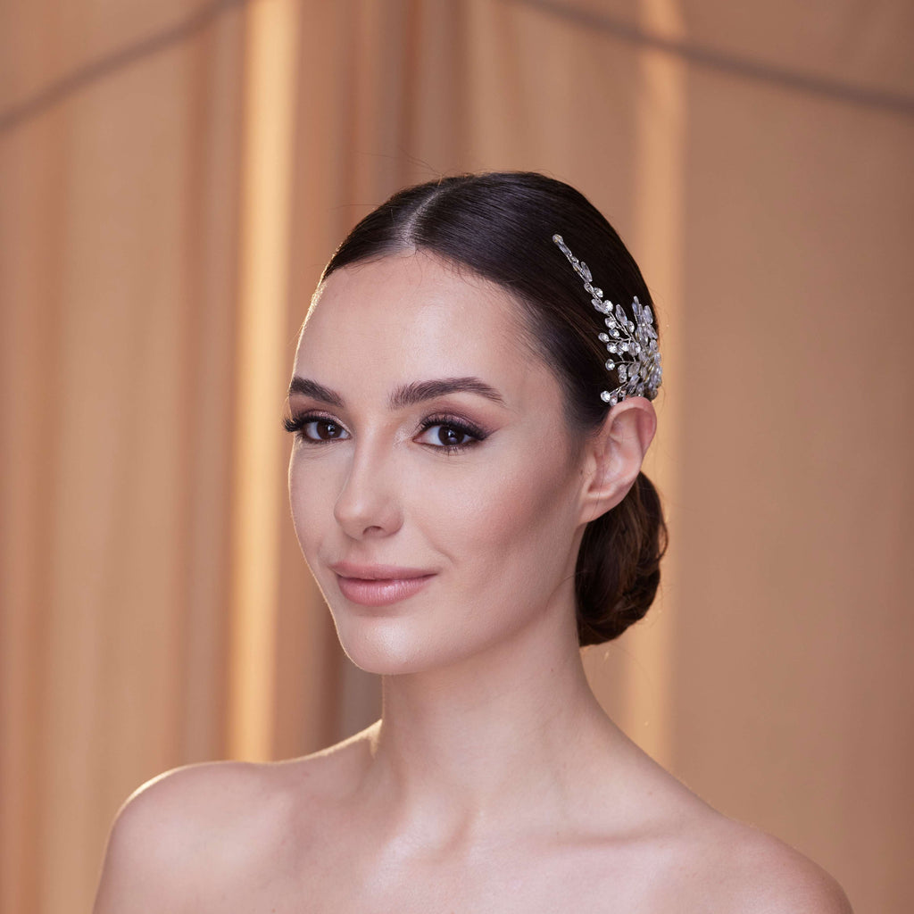 Two-Piece Crystal Beaded Headpiece – Bridal Port, view 5