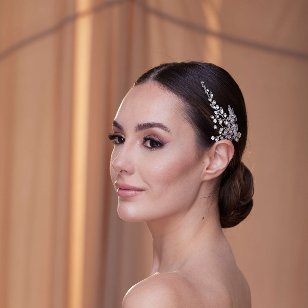 Two-Piece Crystal Beaded Headpiece – Bridal Port, view 3