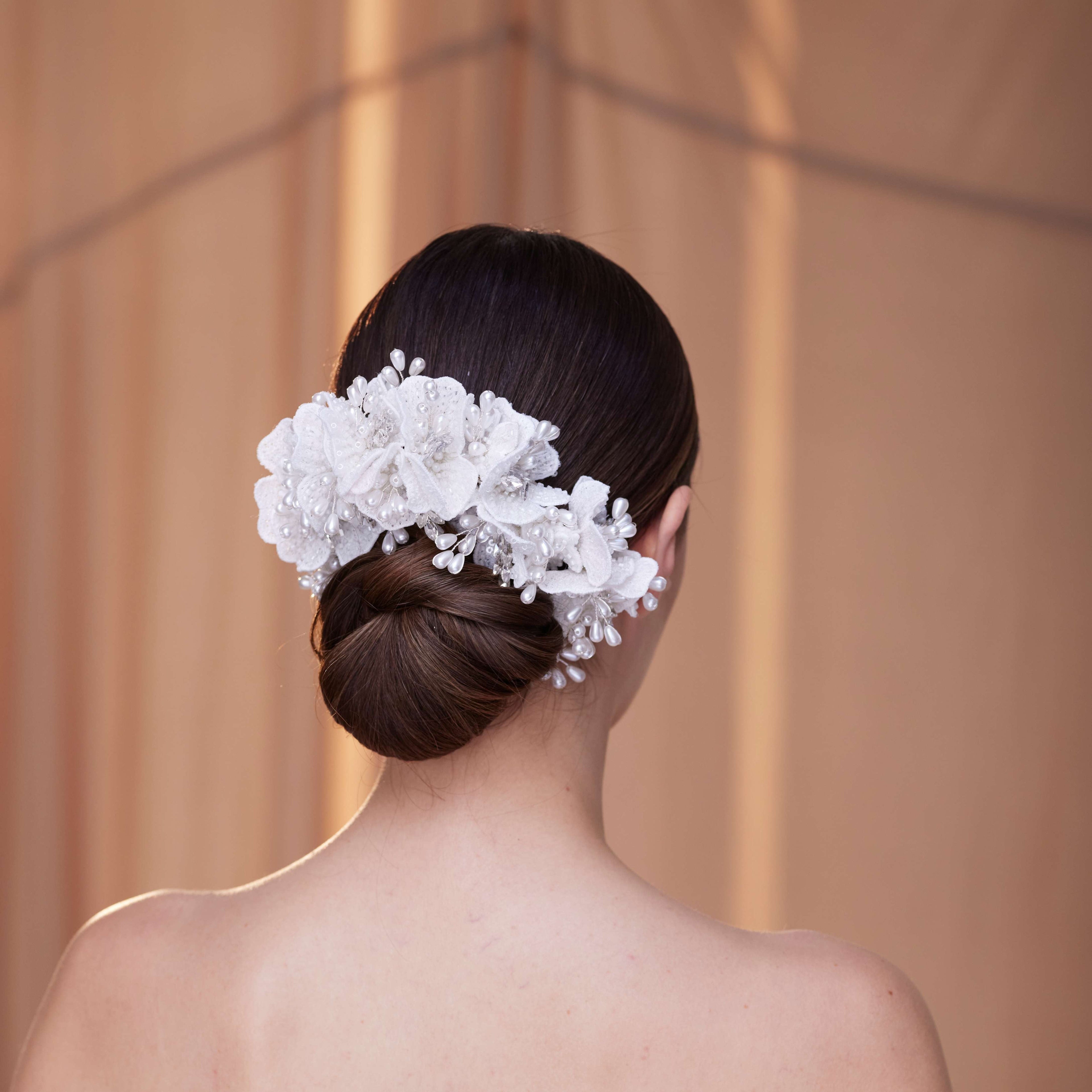 Elegant Hair Vine with Felt Flowers – Bridal Port, view 6