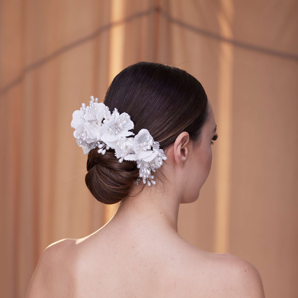 Elegant Hair Vine with Felt Flowers – Bridal Port, view 7