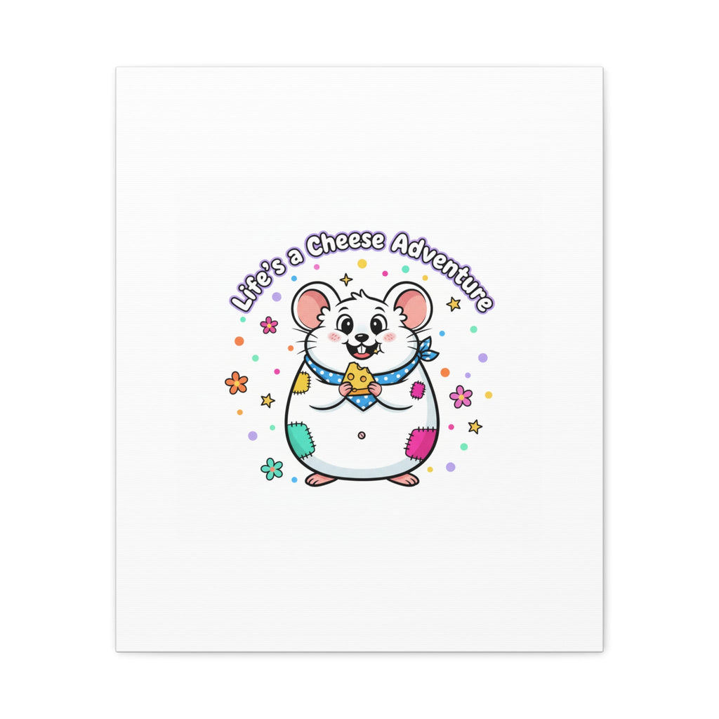 Life's a Cheese Adventure Canvas | Rodent-Core rat art print