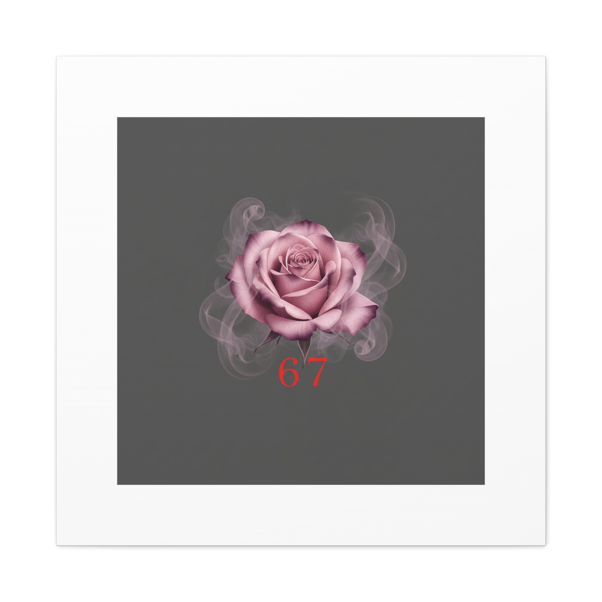6 7 Valentine's Canvas | Viral Gothic Rose Wall Art | 6 7 Meaning Dark Romance