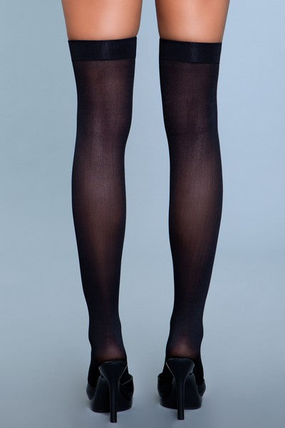 Love Spark Cove | Intimate Apparel, Pleasure Shop & Free Shipping 1932 Opaque Nylon Thigh Highs — color detail