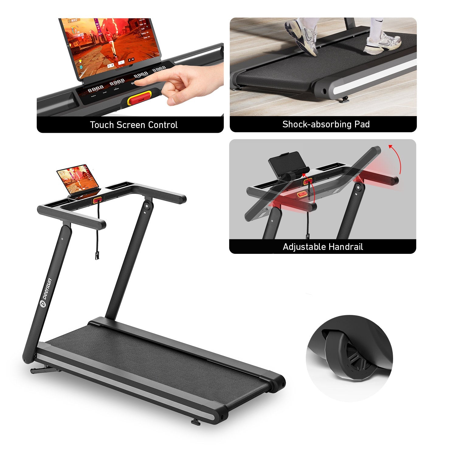 DeerRun X20 Incline Home Treadmill with 15% Auto Incline & Full Running Deck | 400 lbs, 11.3 mph – DeerRun®, view 11