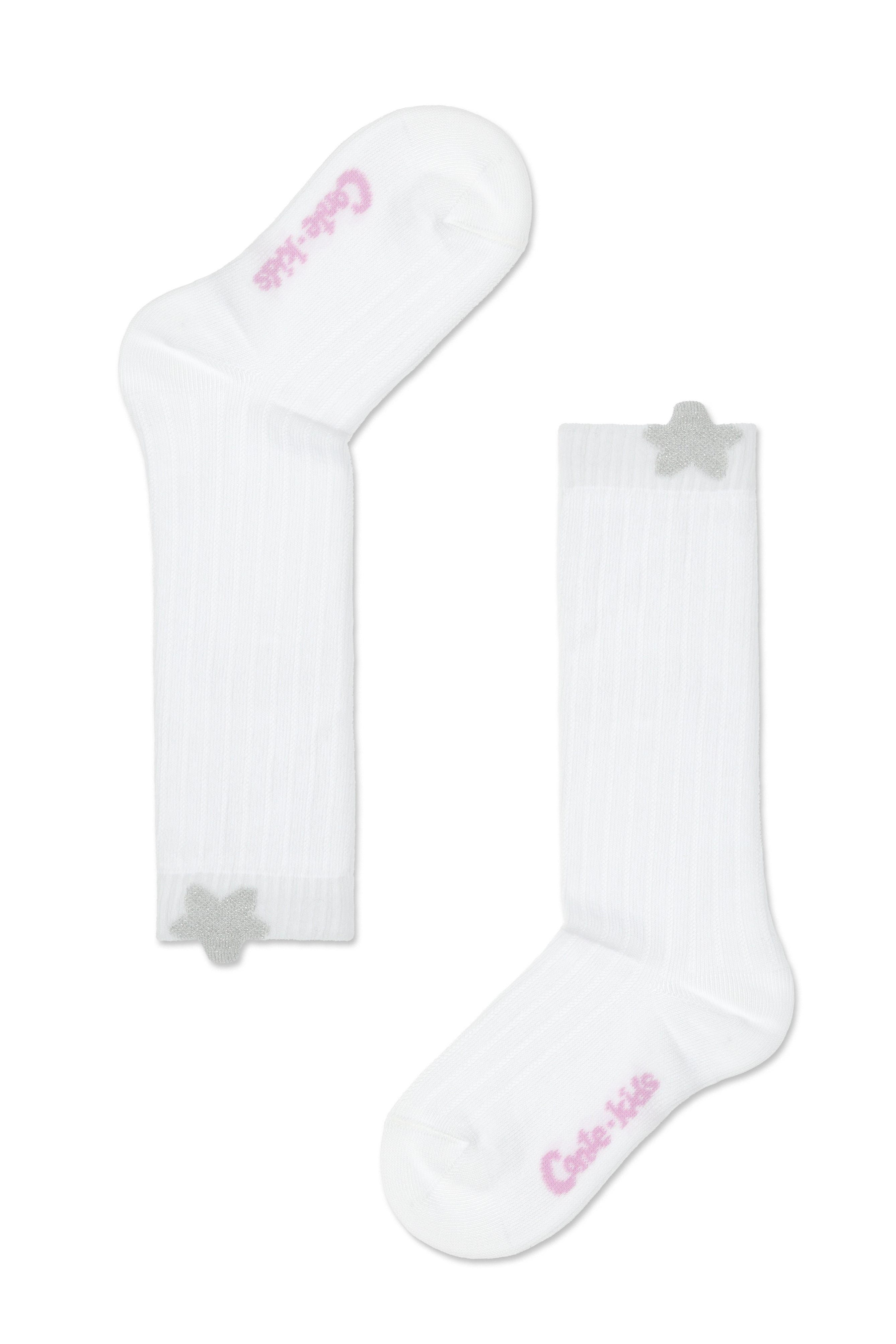 TheRanok.com Conte-Kids Cotton Knee-Highs Tip-Top 047 - Shimmering Picot — lifestyle context