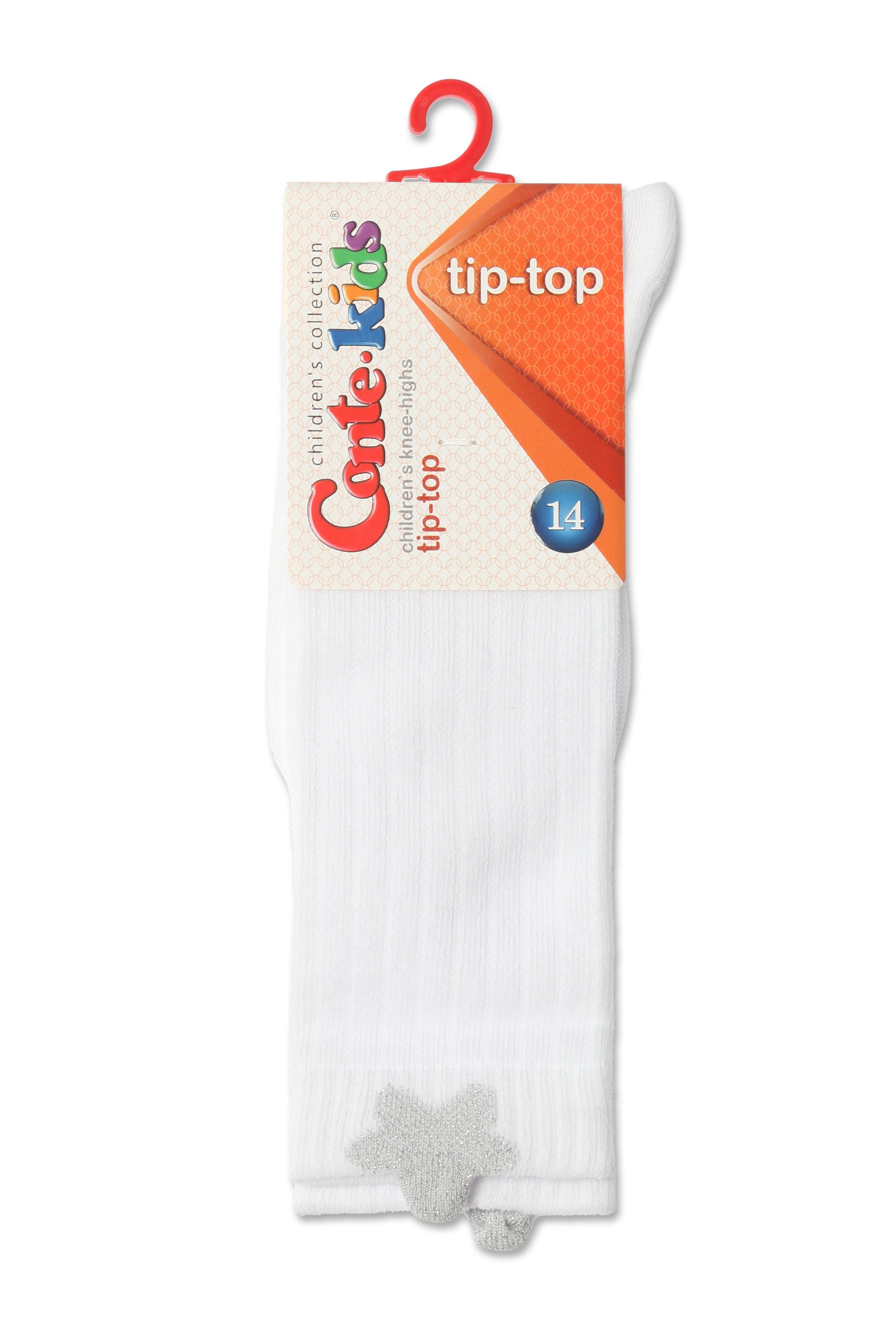 TheRanok.com Conte-Kids Cotton Knee-Highs Tip-Top 047 - Shimmering Picot — back view
