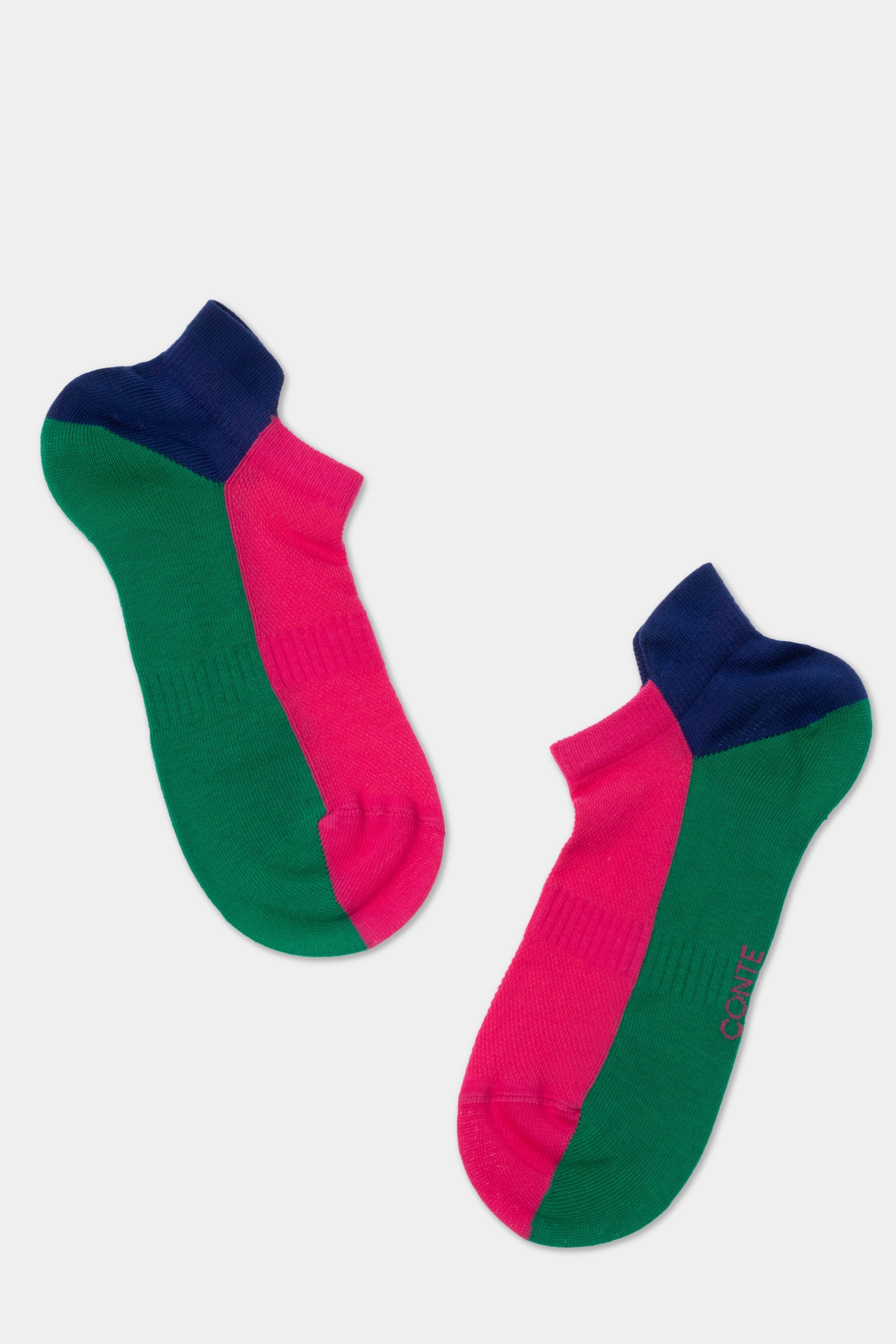 TheRanok.com Cotton Ankle Socks Conte Active - With a "Tongue" 393 — flat-lay composition