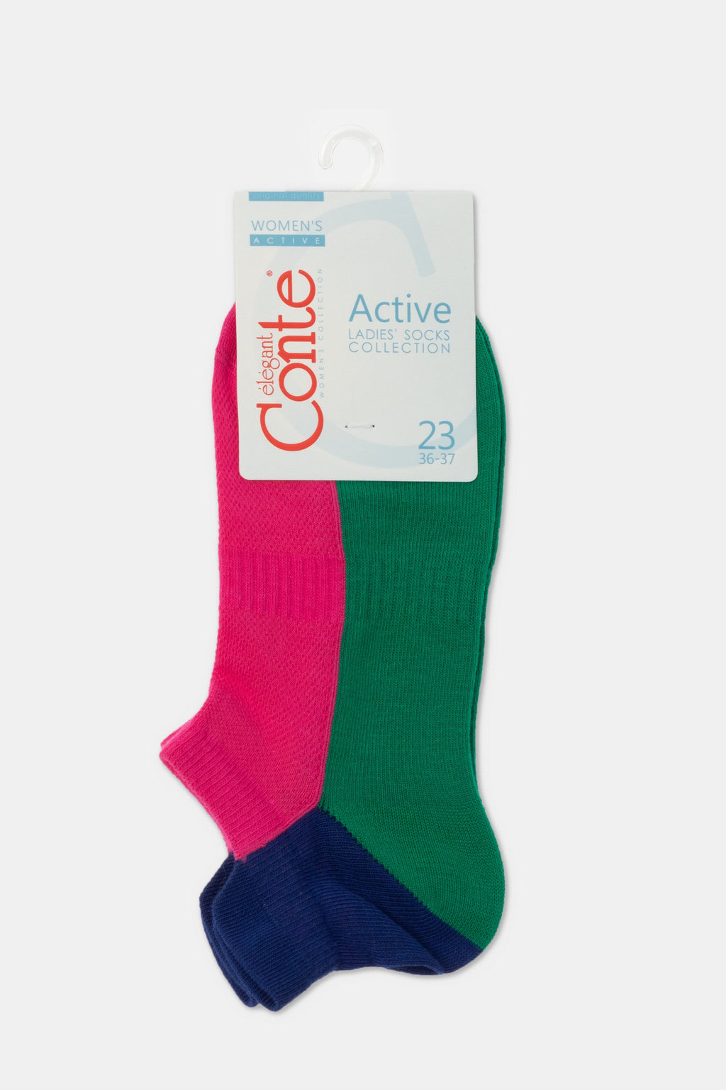 TheRanok.com Cotton Ankle Socks Conte Active - With a "Tongue" 393 — detail close-up