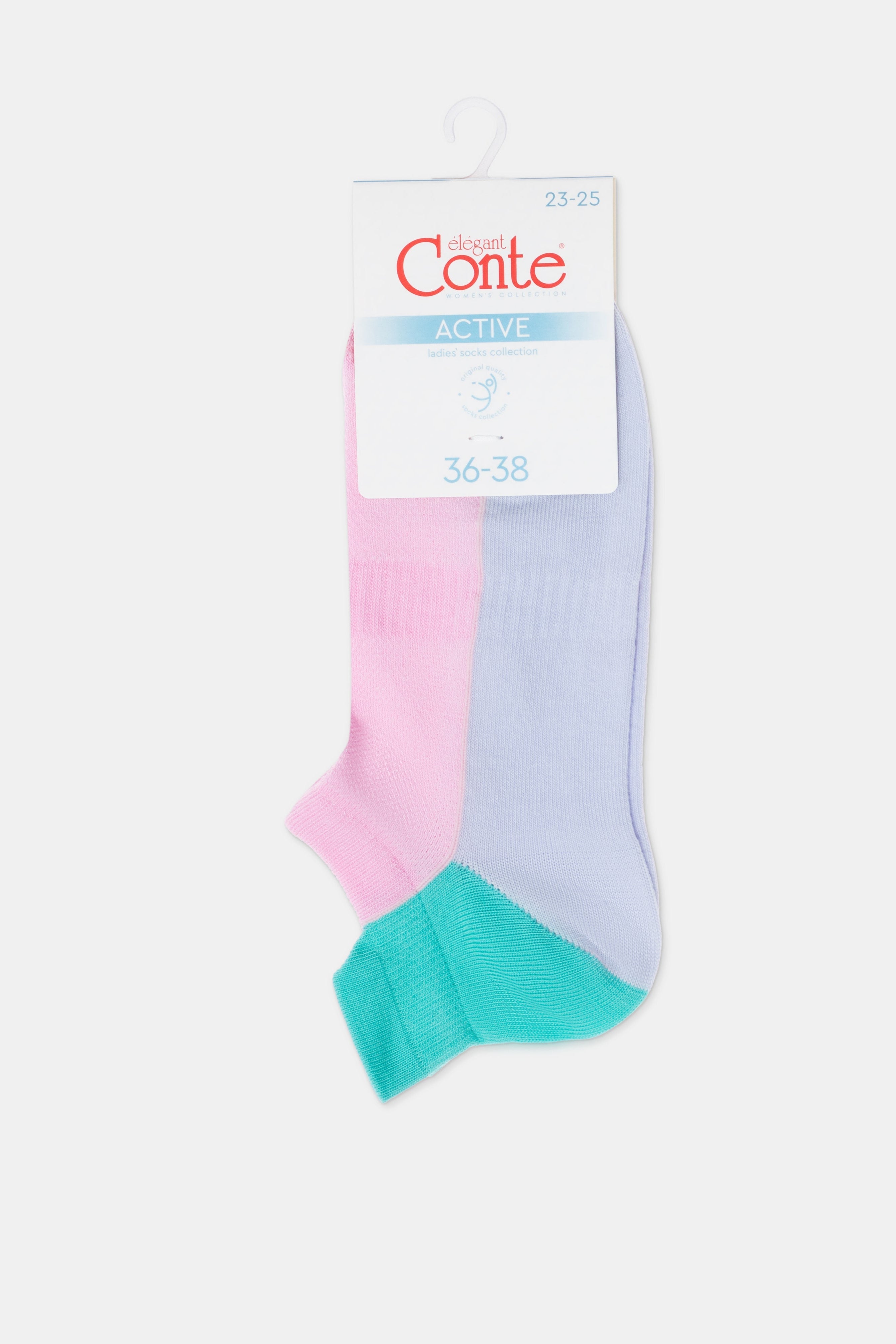 TheRanok.com Cotton Ankle Socks Conte Active - With a "Tongue" 393 — comparison shot