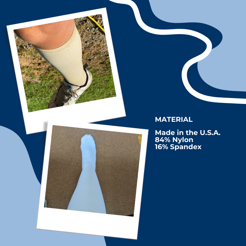 DSC Women's Over The Calf Compression Stocking Socks (1 Pair) — flat-lay composition