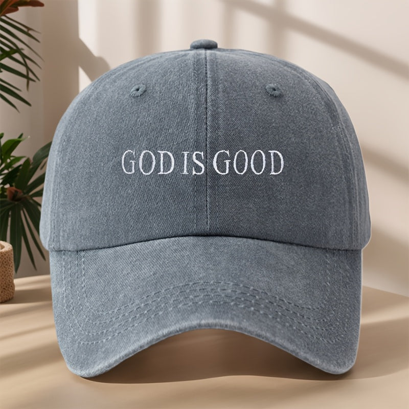 MyClosetAid [Vintage Baseball Cap] Embroidered "GOD IS GOOD" Design — comparison shot
