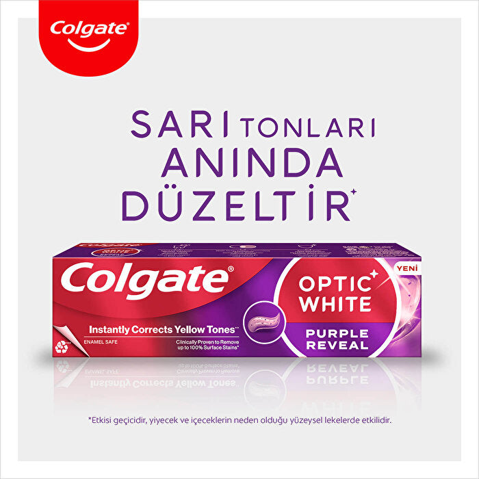 Colgate Optic White Purple Reveal Toothpaste 75ml - Whitening Formula