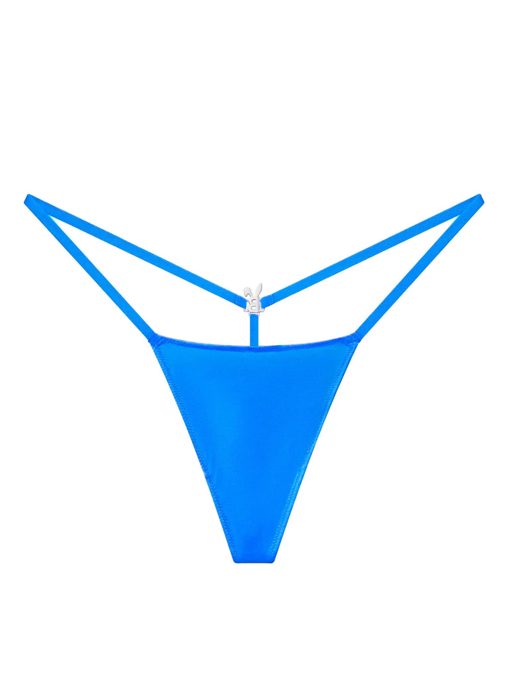 BUNNIES ROOM ICED OUT G-STRING IN OCEAN BLUE — detail and construction