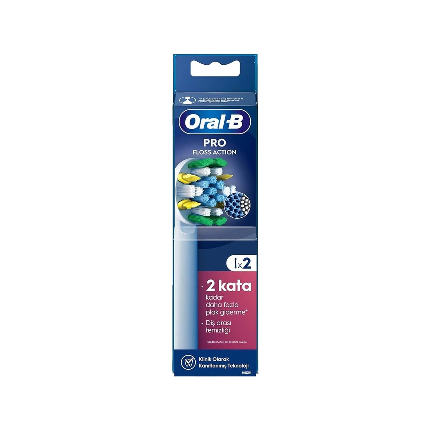 Oral-B Oral-B Pro Floss Action X-Filament Electric Toothbrush Replacement Heads - 2 Pack, Superior Cleaning, Compatible with Oral-B Pro Toothbrushes