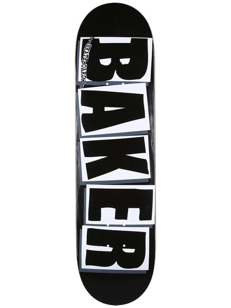 Baker Brand Logo Skateboard Deck - 8.475″ Black/White by Skates USA
