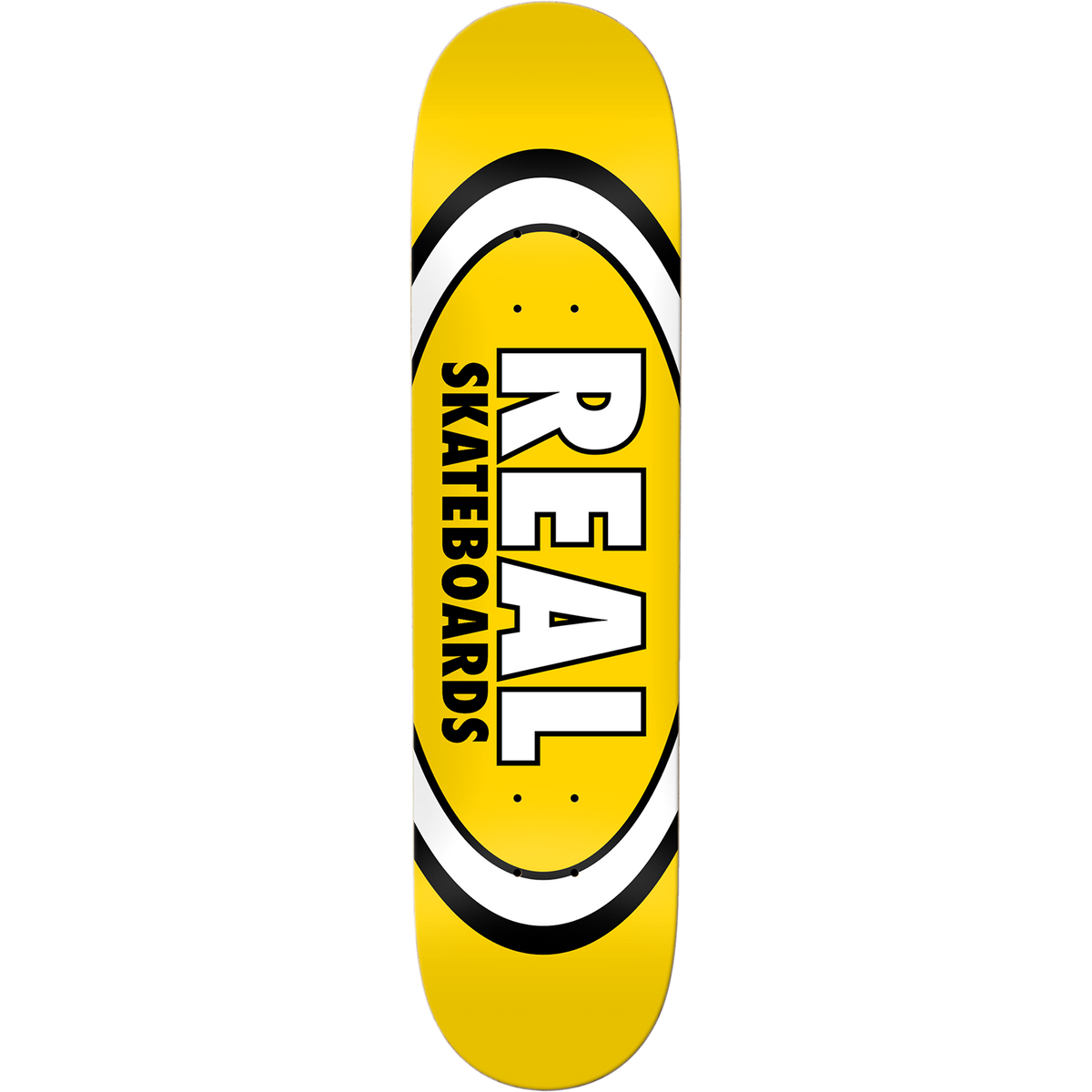 Real Classic Oval Skateboard Deck - 8.06″ Yellow by Skates USA