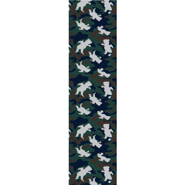Grizzly OG Bear Warp Single Sheet Griptape - 9″x33″ Camo Green