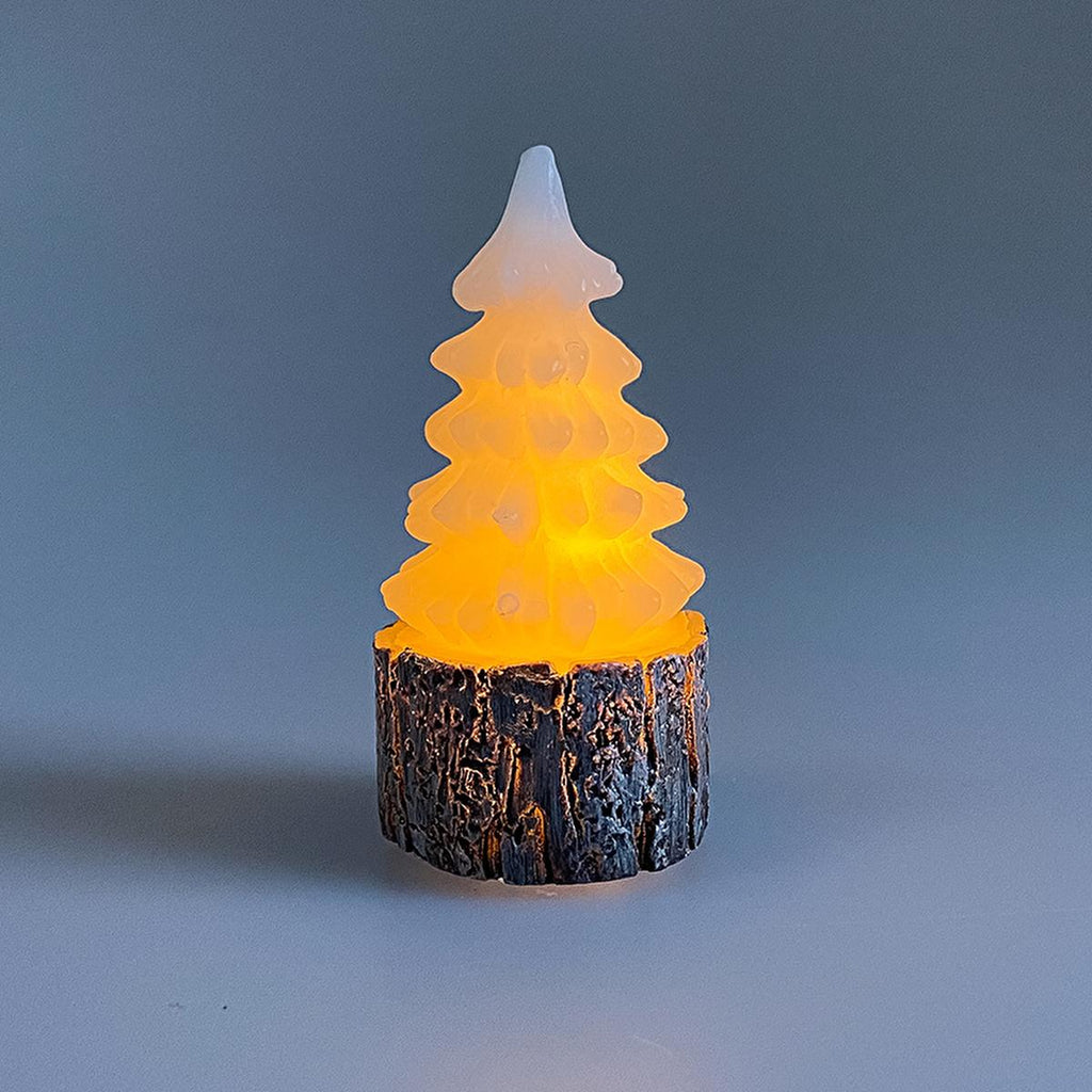 Petrix LED Candle Set with Christmas Tree Decoration - Flameless Candles for Ambiance and Safety