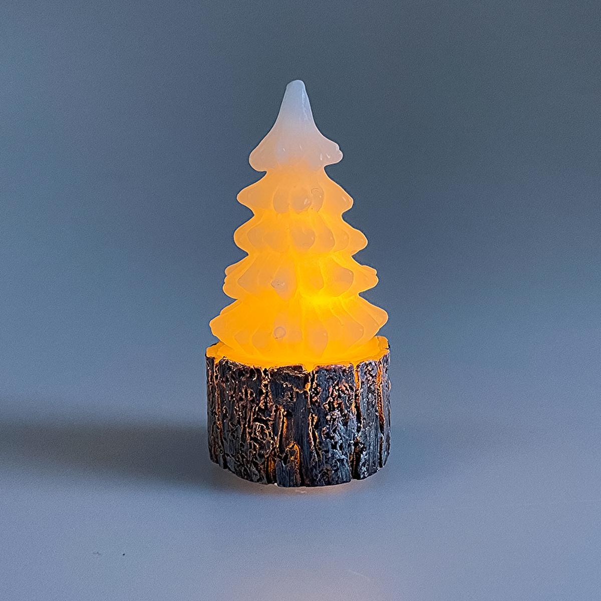 Petrix LED Candle Set with Christmas Tree Decoration - Flameless Candles for Ambiance and Safety
