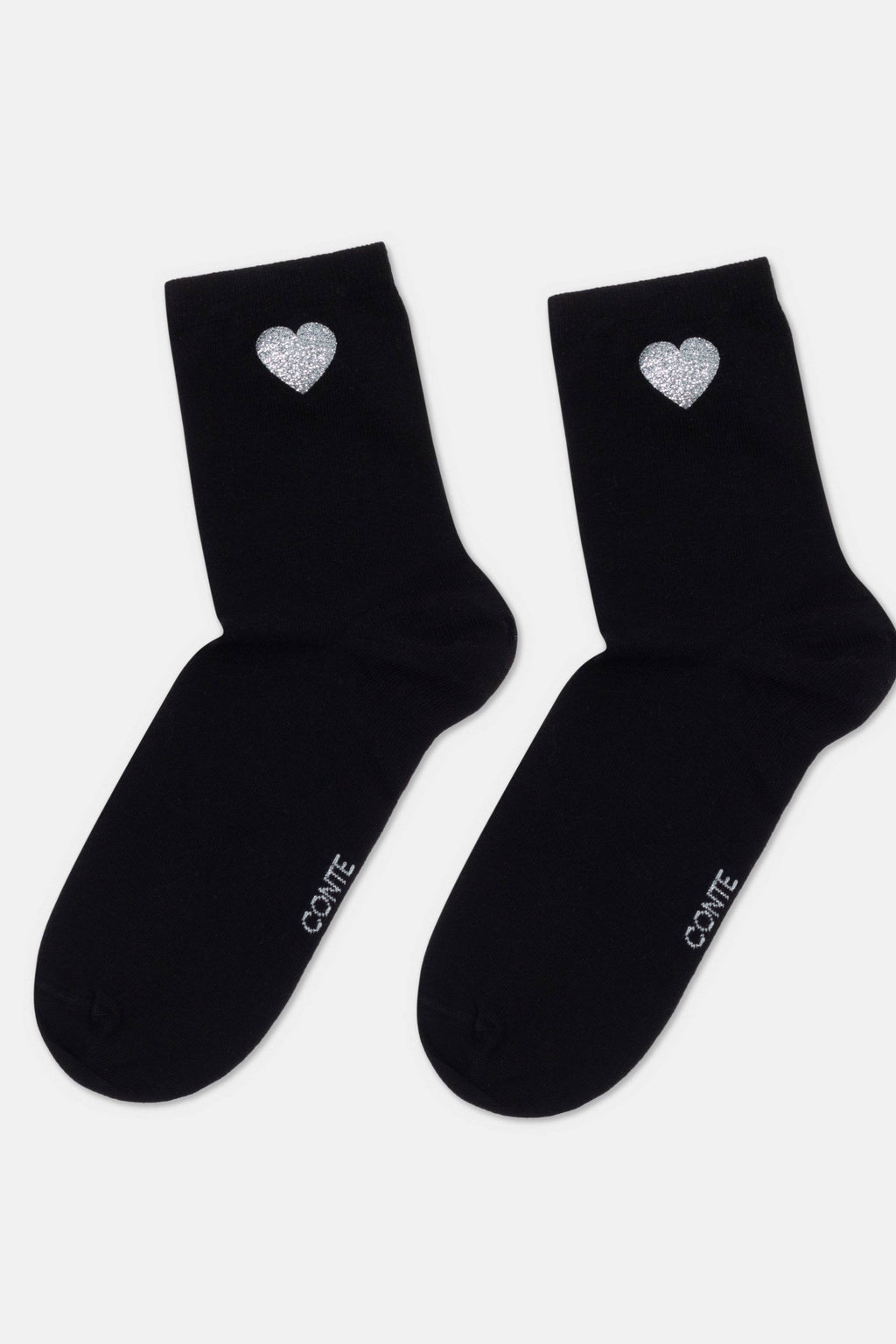TheRanok.com Cotton Socks Conte Classic 427 - Shimmering Heart Pattern — feature highlight