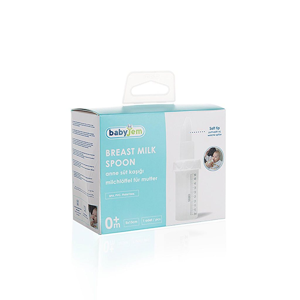 Babyjem Baby Feeding Spoon TPU - Breastfeeding Support & Nipple Confusion Solution for New Mothers