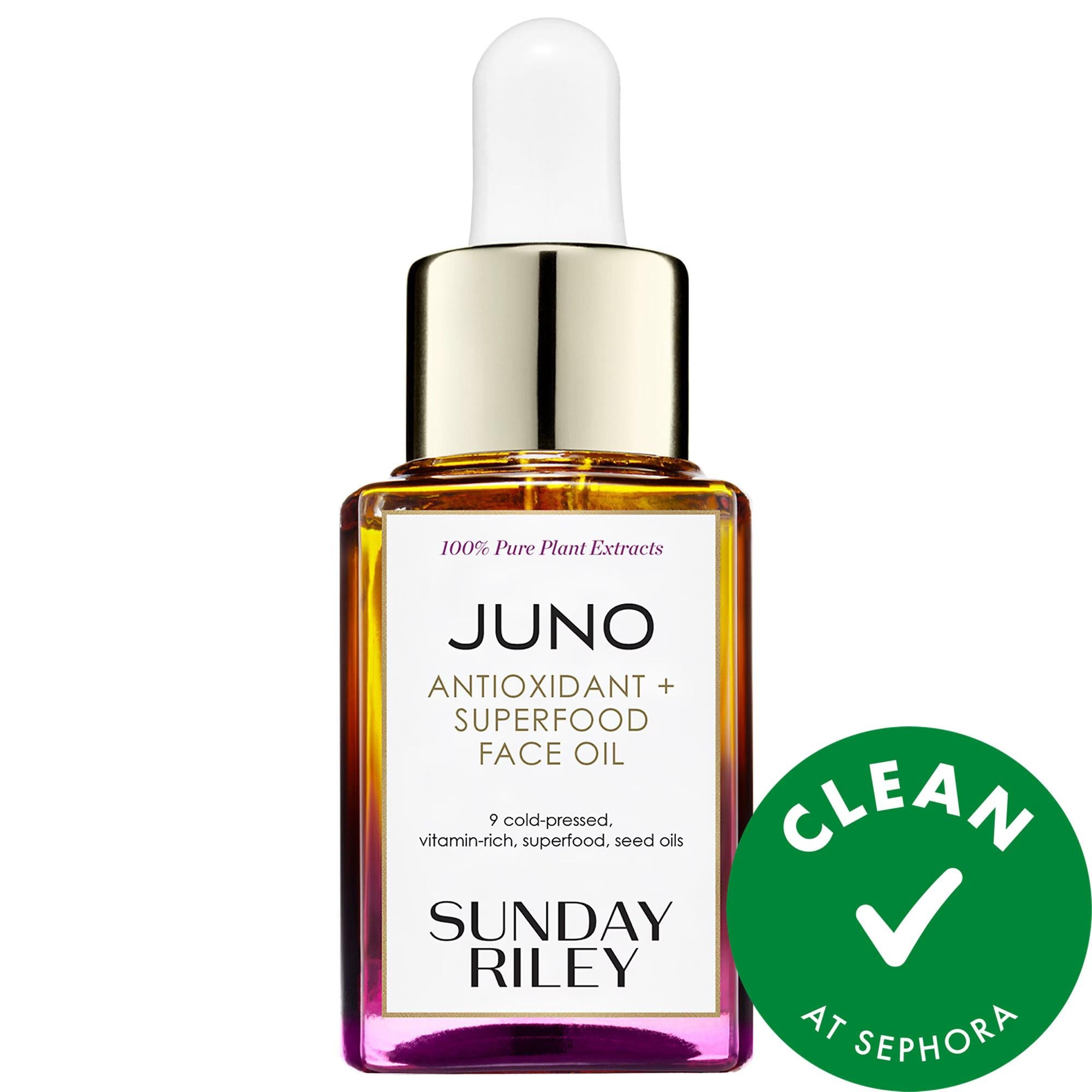 Juno Antioxidant + Superfood Face Oil - Nourishing, Anti-Aging, Natural Skincare for Dry & Sensitive Skin