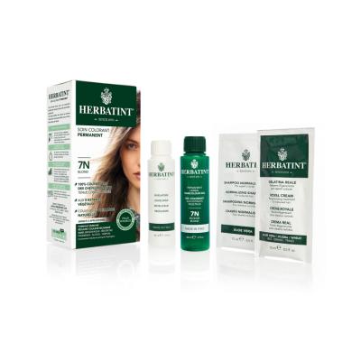 Herbatint 7N Blond Hair Dye: Gentle, Plant-Based Permanent Blonde Hair Color with Aloe Vera for Sensitive Scalp