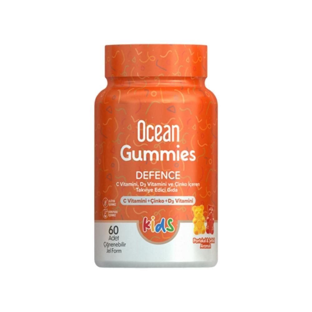 Ocean Gummies Defence: 60 Chewable Vitamin Gummies for Immune Support | Delicious & Easy Dietary Supplement for Adults & Kids