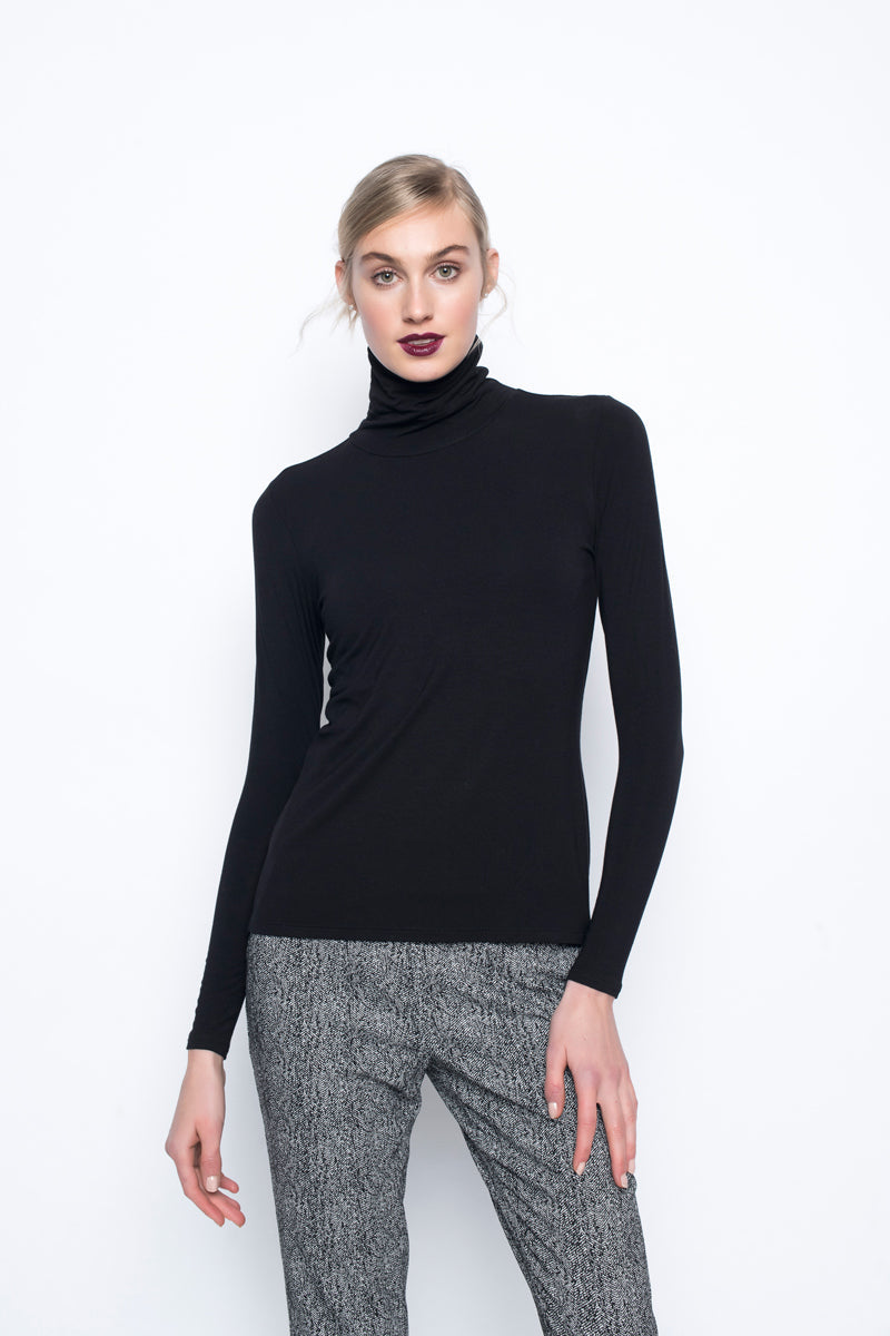 KADOU BOUTIQUE Long Sleeve Turtleneck Top — side view
