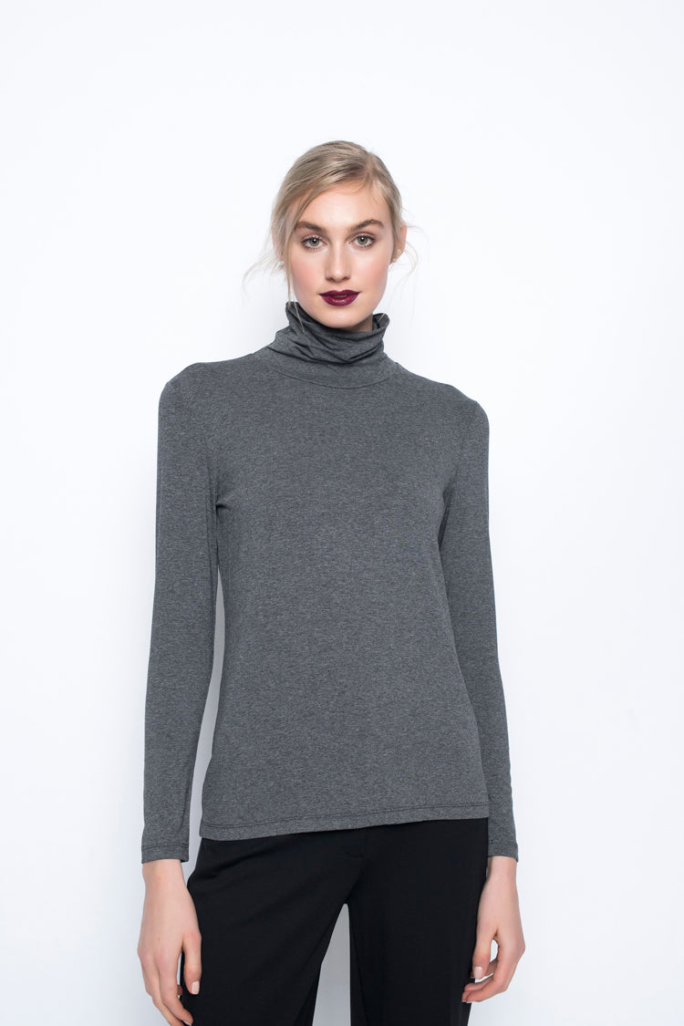 KADOU BOUTIQUE Long Sleeve Turtleneck Top — lifestyle context