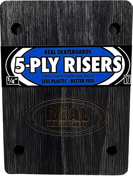 Real Wooden Risers Set 5Ply - 1/4" Thunder (Set of 2)
