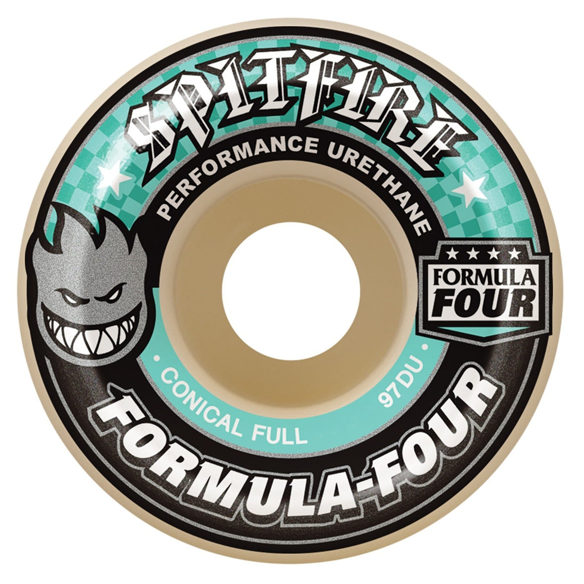 Spitfire Wheels F4 Conical Full 58mm 97a - Turquoise (Set of 4) by Skates USA