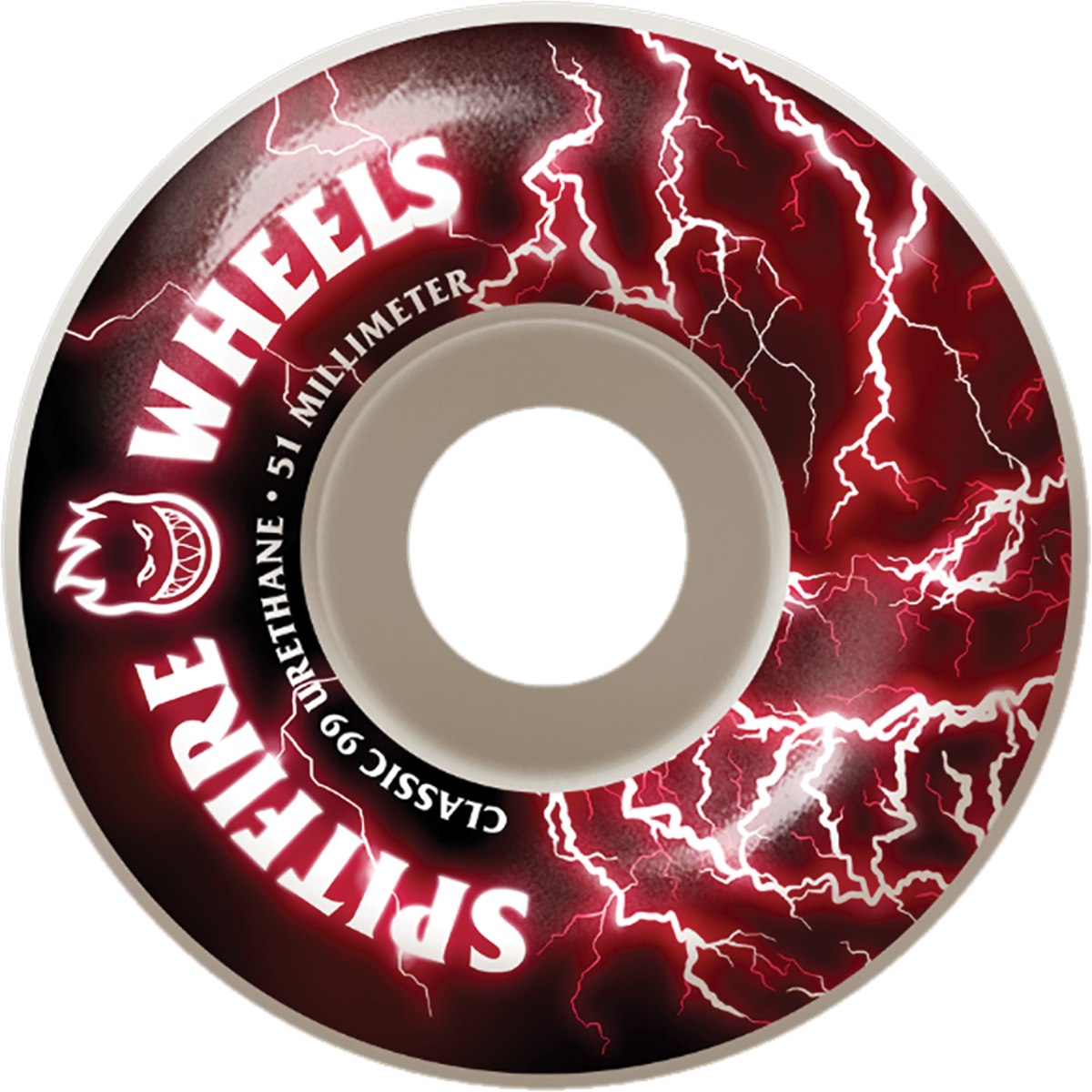 Spitfire Wheels Firebolt 51mm 99a - White/Red (Set of 4) by Skates USA