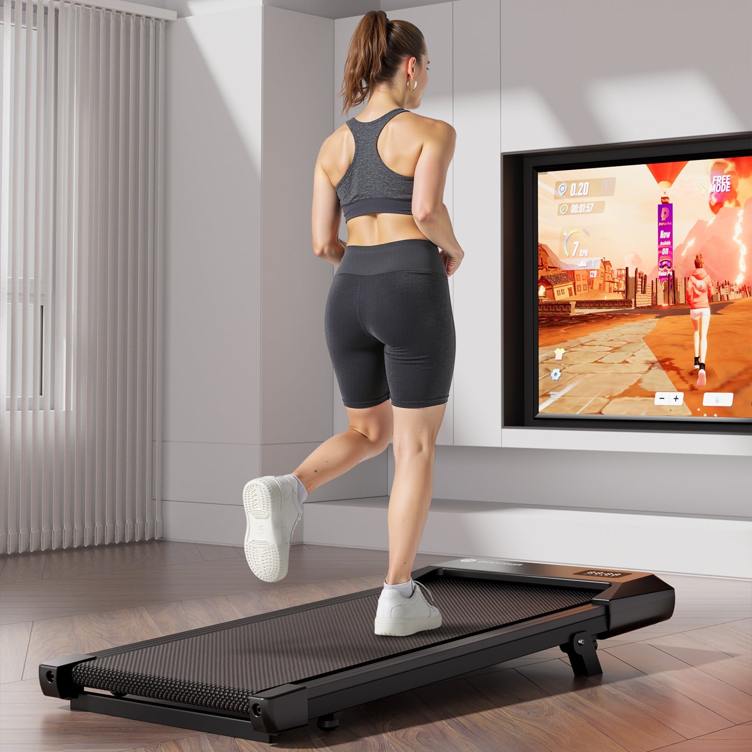 DeerRun Q2 Urban Smart Walking Pad with Incline Treadmill Remote Control – DeerRun®, view 6