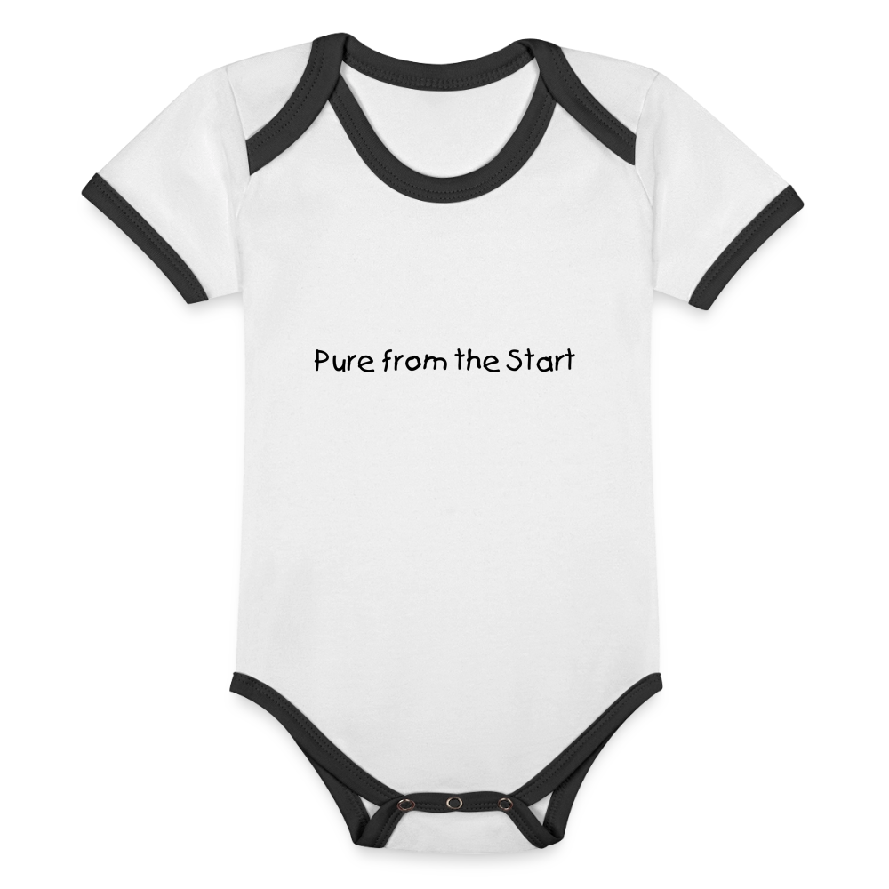 Organic Cotton Contrast Short Sleeve Baby Bodysuit