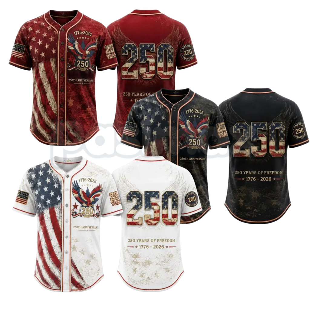 America 250th Anniversary Baseball Jersey – USA 1776–2026 Semiquincentennial Patriotic Shirt