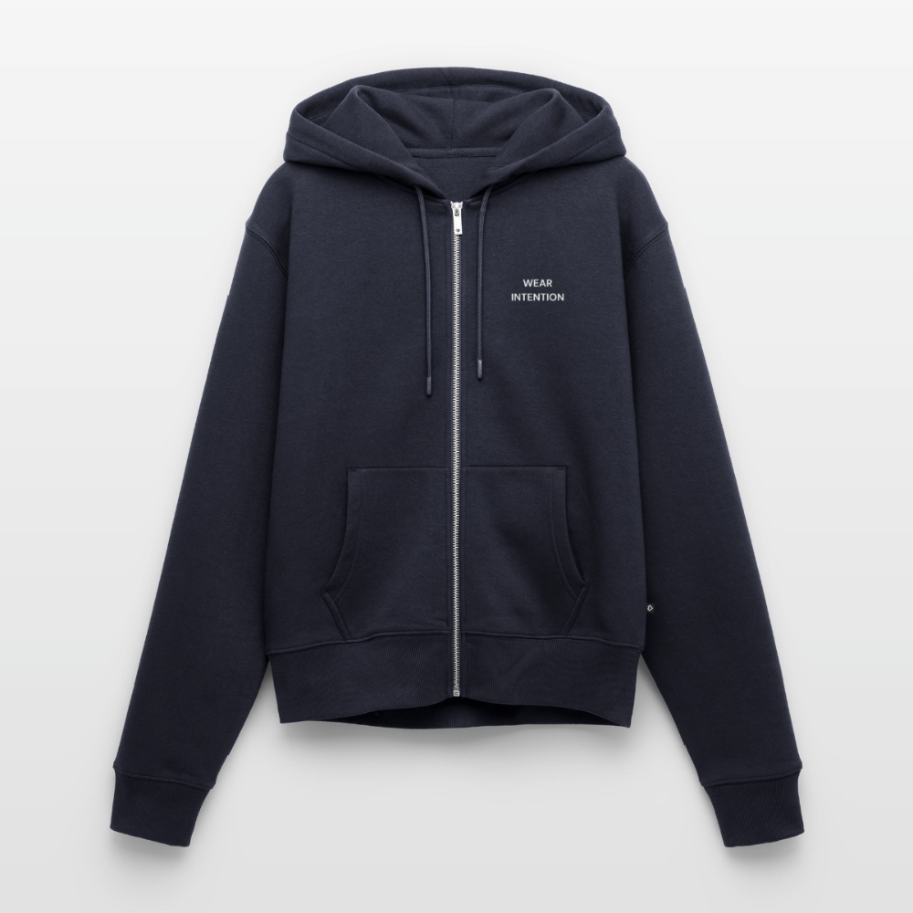 WONENA Wear Intention Women's Premium Organic Zip Hoodie — lifestyle context