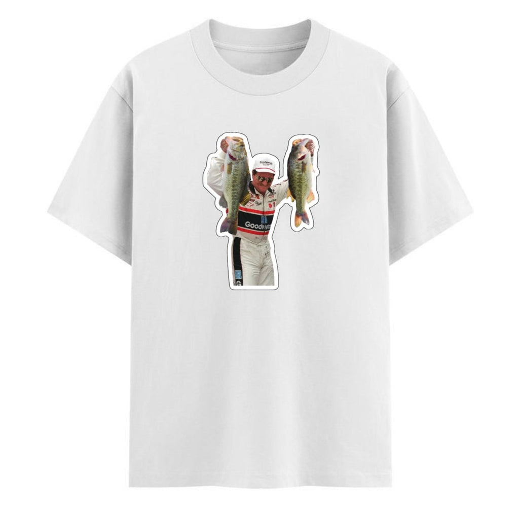 Pasimax Dale Earnhardt Fishing Graphic Tee — back view
