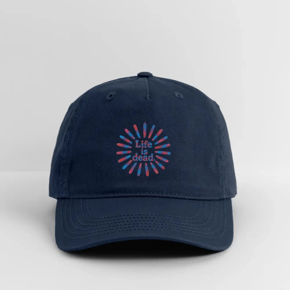 Life is Dead Red & Blue TieDye Sunburst Dad Hat