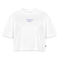 WONENA A Voice for Makers Women's Oversized Organic Cropped Tee — main product shot