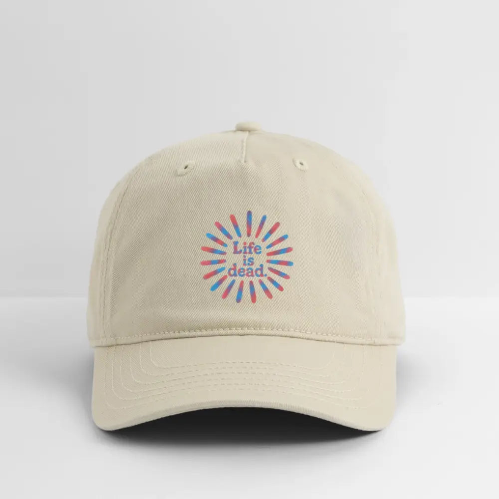 Life is Dead Red & Blue TieDye Sunburst Dad Hat
